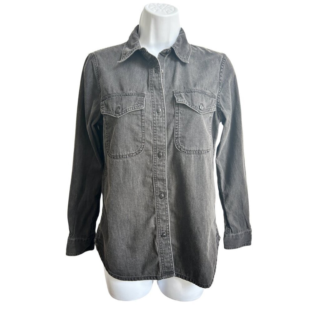 Madewell Women’s Black Button Down Chambray
